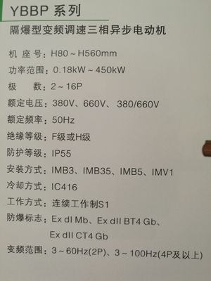 YBBP 355L2-4/315KW 低压电动机技术解析与应用展望